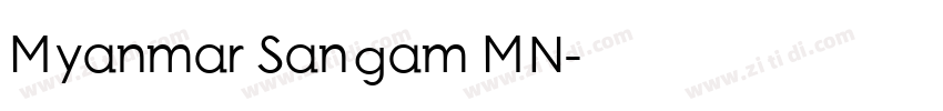 Myanmar Sangam MN字体转换